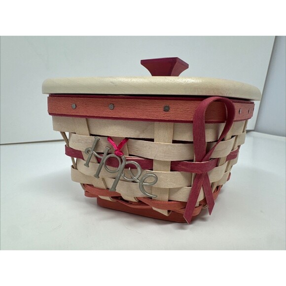 Longaberger 2012 Breast Cancer Horizon of Hope Basket Diamond Shape Lid Liner - Picture 5 of 14